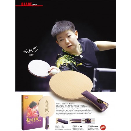 DHS Hurricane SUN Table Tennis Blade FL (Long Handle)