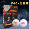 Double Fish WTT V40+ 3 Star Table Tennis Balls (Pack of 6)