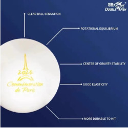 Double Fish Olympic Commemorative Table Tennis Balls (Pack of 5)