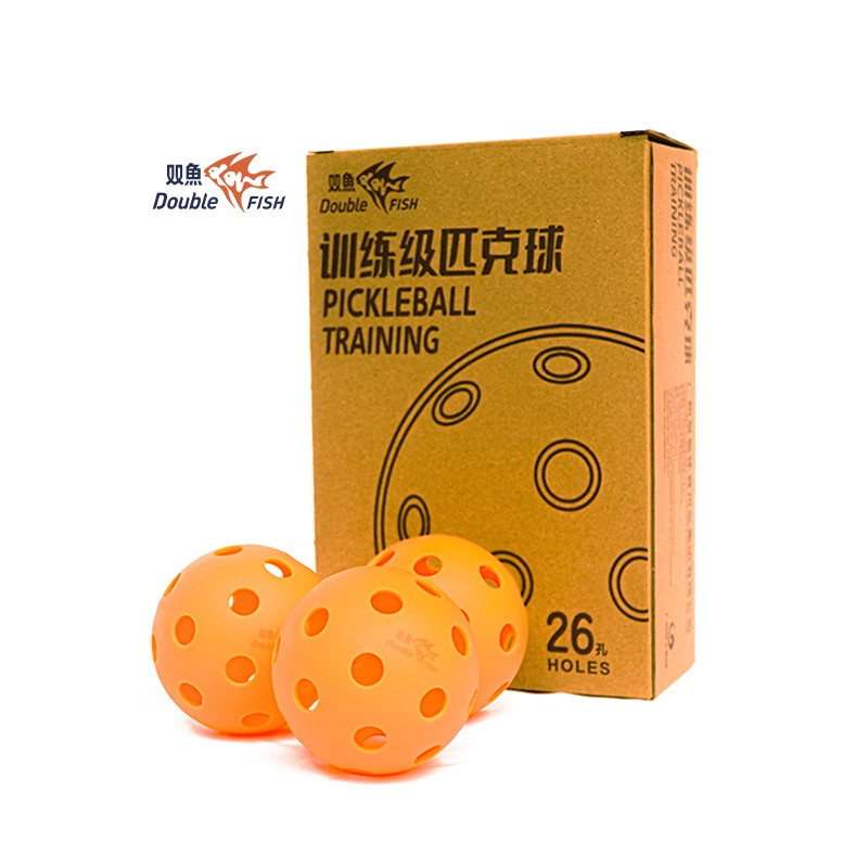 Double Fish Pickle Ball Indoor Training Ball DF-T26R-6 (Pack of 6)