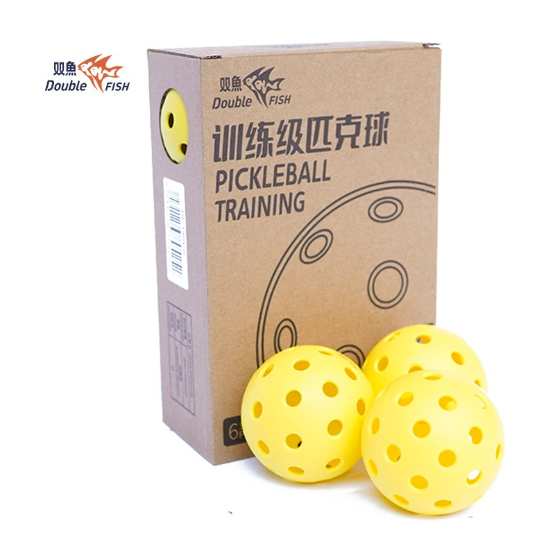 Double Fish Pickle Ball Outdoor Training Ball DF-T40Y-6 (Pack of 6)