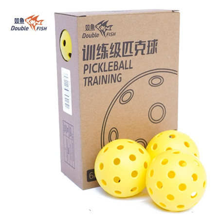 Double Fish Pickle Ball Outdoor Training Ball DF-T40Y-6 (Pack of 6)