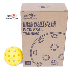 Double Fish Pickle Ball Outdoor Training Ball DF-T40Y-6 (Pack of 6)