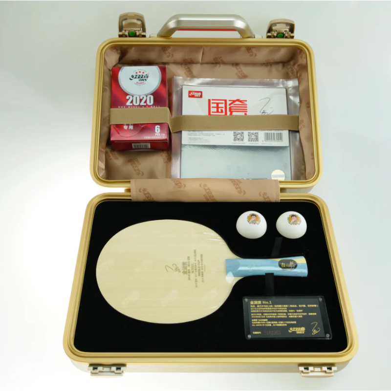 DHS Ma Long W968 Classic Table Tennis Blade + Rubber Gift Box Special edition