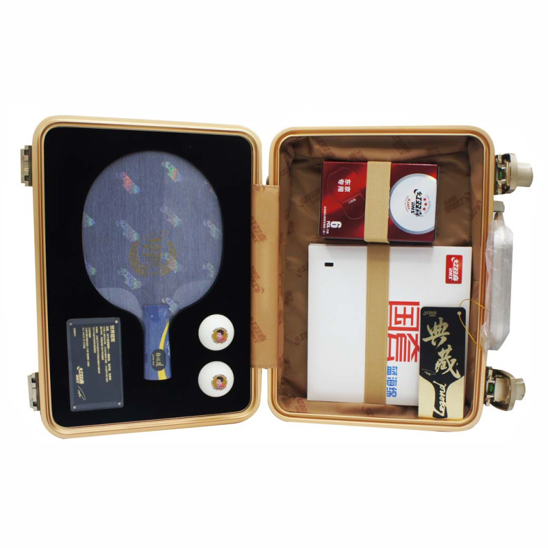 DHS Wang Hao Classic Table Tennis Blade + Rubber Gift Box Special edition
