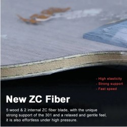 DHS Hurricane H301Z Carbon Shakehand Blade  (Long Handle)