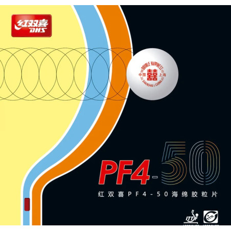 DHS PF4-50 Table Tennis Rubber MID MAX RED/BLACK