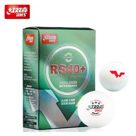 DHS 3-Star RS40+ 2025-2028 WTT Ball (pack of 6 balls)