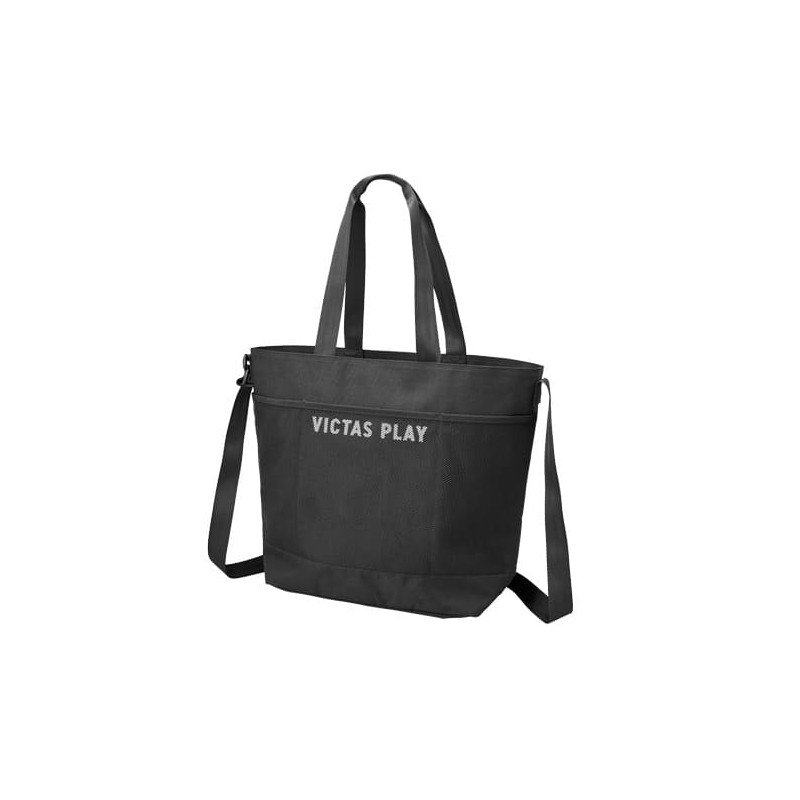 VICTAS Mesh pocket double strap tote bag Black 682501