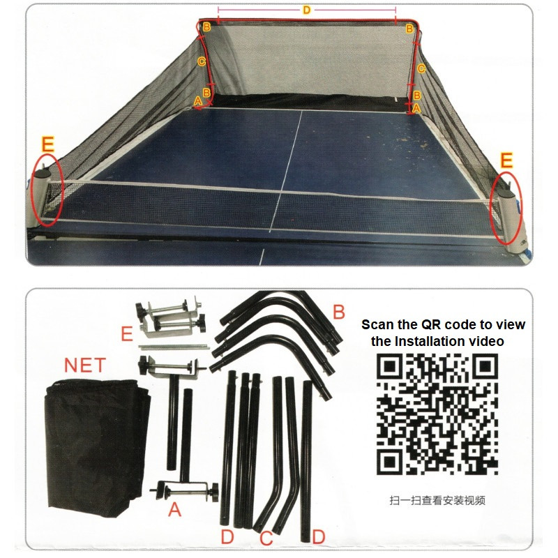 Double Fish S1 Table Tennis Ball Catcher Net