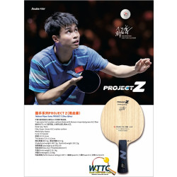 Double Fish Project Z Carbon Blade Zhou Qihao Shakehand (Long Handle)Made in Korea